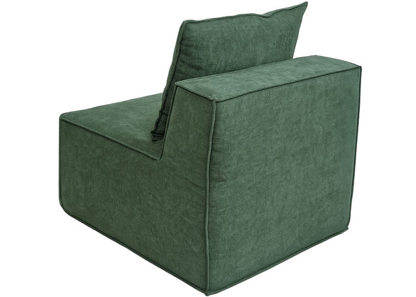 Chaiselongue Ottomane Recamiere Stoff 63x75x194cm grün