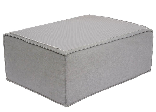 Chaiselongue Ottomane Recamiere Stoff 63x75x194cm hellgrau