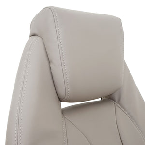 Ergonomischer Chefsessel Kunstleder taupe-grau, drehbar, MVG-zertifiziert