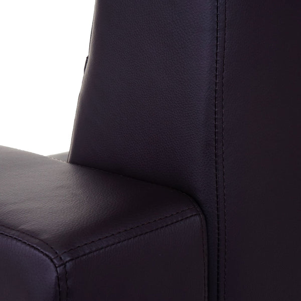 Clubsessel Loungesessel Kunstleder mit Metallfüssen braun