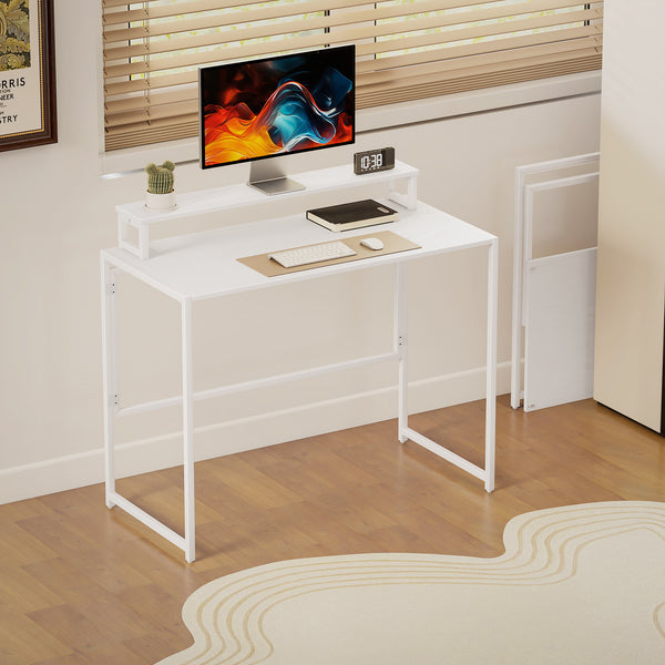 Computertisch klappbar mit Monitorhalterung für Homeoffice
