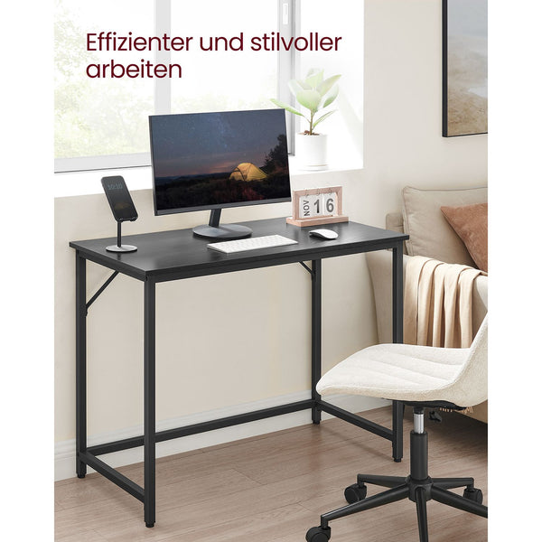 Computertisch Schreibtisch Industriedesign 50x100x75cm Metall Schwarz