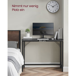 Computertisch Schreibtisch Industriedesign 50x100x75cm Metall Schwarz