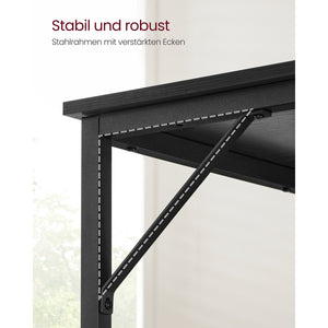 Computertisch Schreibtisch Industriedesign 50x100x75cm Metall Schwarz