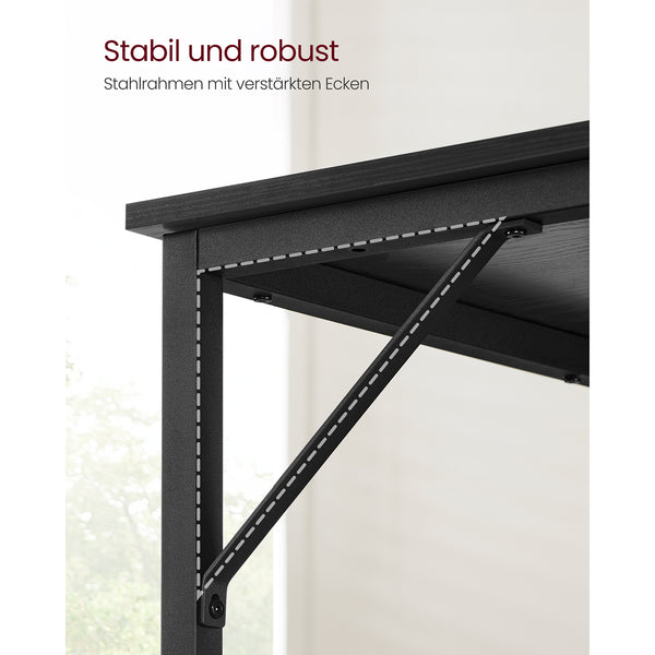 Computertisch Schreibtisch Industriedesign 50x100x75cm Metall Schwarz