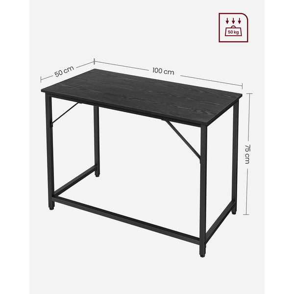 Computertisch Schreibtisch Industriedesign 50x100x75cm Metall Schwarz