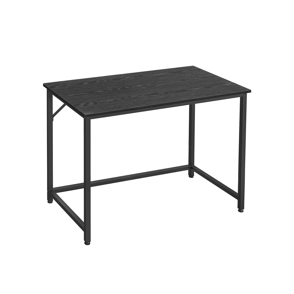 Bureau d'ordinateur, design industriel, 50 x 100 x 75 cm, métal, noir