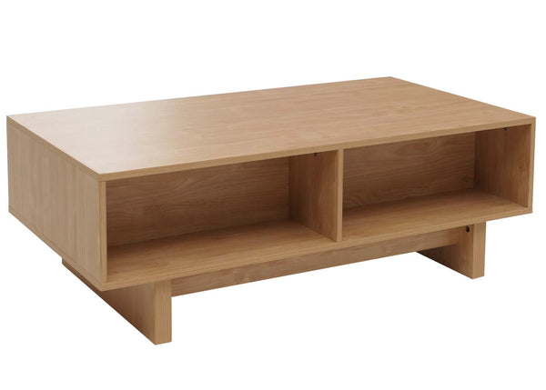 Couchtisch Sofatisch Wohnzimmertisch Beistelltisch 2 Schubladen 40x120x60cm Ulme natur