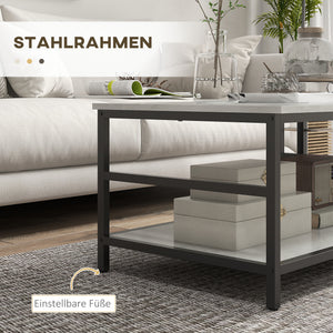 Couchtisch 2er-Set Marmoroptik Wohnzimmer Weiss