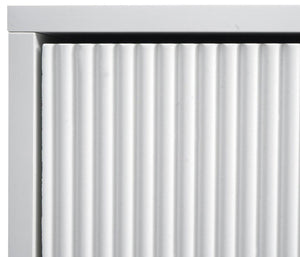 Couchtisch Beistelltisch Sofatisch Schubladen Türen 3D-Design 43x100x60cm weiss