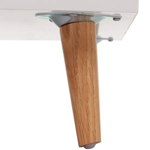 Couchtisch Beistelltisch Sofatisch Schubladen Türen 3D-Design 43x100x60cm weiss