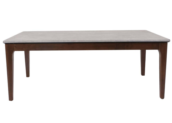 Couchtisch Beistelltisch Sofatisch HDF Laminat 46x120x70cm Beton-Optik braune Beine