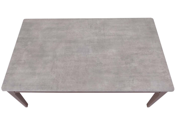 Couchtisch Beistelltisch Sofatisch HDF Laminat 46x120x70cm Beton-Optik braune Beine