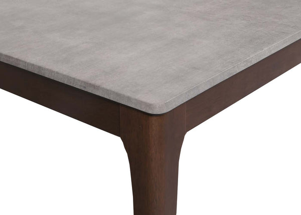 Couchtisch Beistelltisch Sofatisch HDF Laminat 46x120x70cm Beton-Optik braune Beine