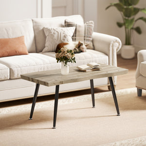 Couchtisch Wohnzimmertisch modern Eiche mit Stahlbeinen