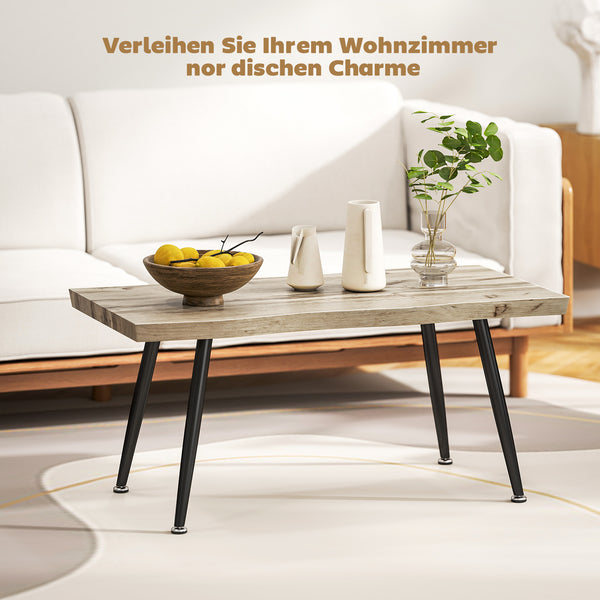 Couchtisch Wohnzimmertisch modern Eiche mit Stahlbeinen