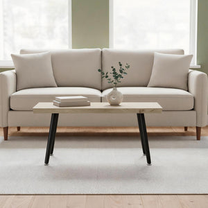 Couchtisch Wohnzimmertisch modern Eiche mit Stahlbeinen