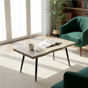 Couchtisch Wohnzimmertisch modern Eiche mit Stahlbeinen