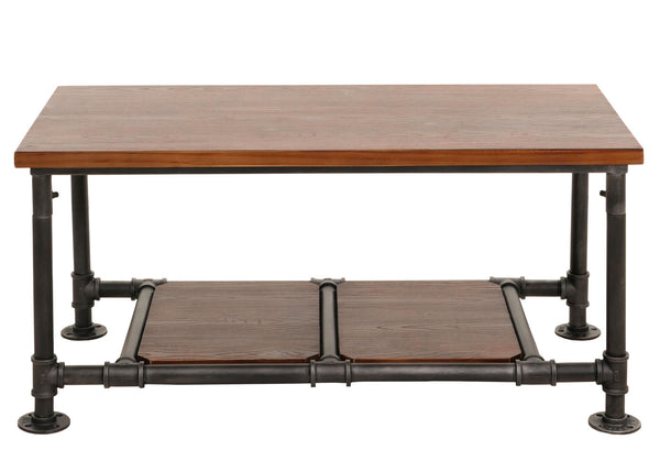 Couchtisch Wohnzimmertisch Sofatisch Beistelltisch Industrial 48x100x50cm braun