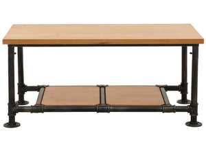 Couchtisch Wohnzimmertisch Sofatisch Beistelltisch Industrial 48x100x50cm natur