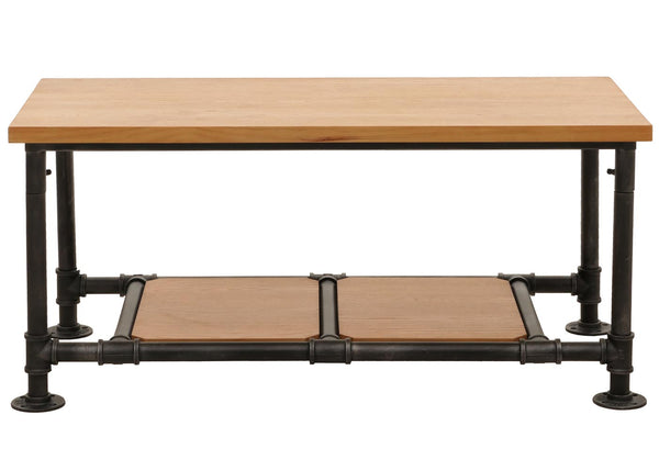 Couchtisch Wohnzimmertisch Sofatisch Beistelltisch Industrial 48x100x50cm natur