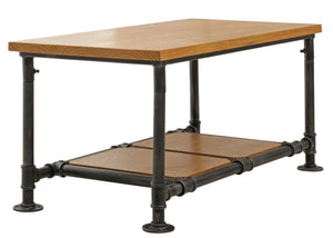 Couchtisch Wohnzimmertisch Sofatisch Beistelltisch Industrial 48x100x50cm natur