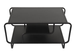 Couchtisch Wohnzimmertisch Industrial 3 Ablagen Metall 45x80x40cm schwarz
