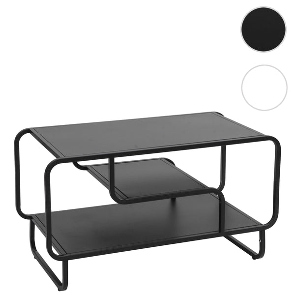 Couchtisch Wohnzimmertisch Industrial 3 Ablagen Metall 45x80x40cm schwarz