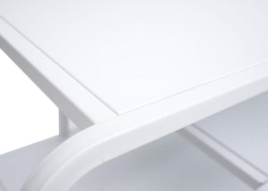 Couchtisch Wohnzimmertisch Industrial 3 Ablagen Metall 45x80x40cm weiss