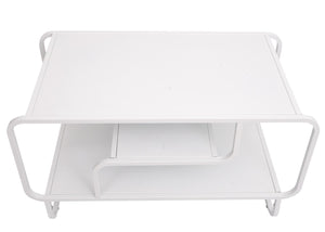 Couchtisch Wohnzimmertisch Industrial 3 Ablagen Metall 45x80x40cm weiss