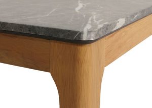 Couchtisch Beistelltisch Sofatisch HDF Laminat 46x120x70cm Marmoroptik helle Beine