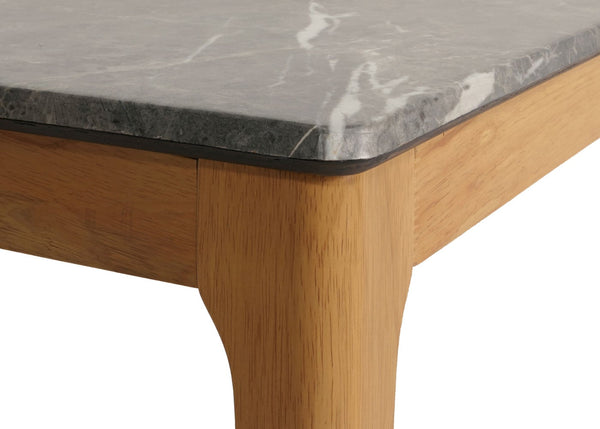 Couchtisch Beistelltisch Sofatisch HDF Laminat 46x120x70cm Marmoroptik helle Beine