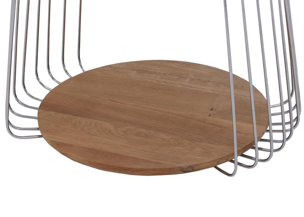 Couchtisch Beistelltisch Kaffeetisch Loungetisch Metall MDF rund Ø50cm braun