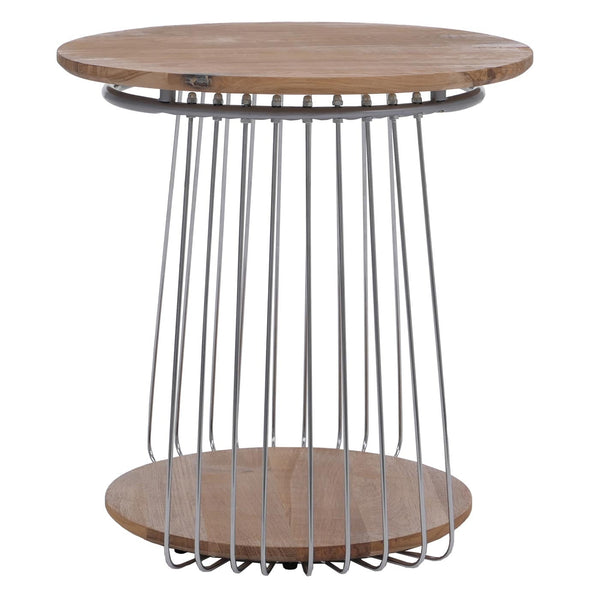 Couchtisch Beistelltisch Kaffeetisch Loungetisch Metall MDF rund Ø50cm braun