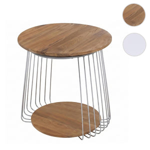 Couchtisch Beistelltisch Kaffeetisch Loungetisch Metall MDF rund Ø50cm braun