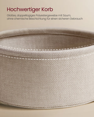 Couchtisch mit Korb rund 75cm Grau