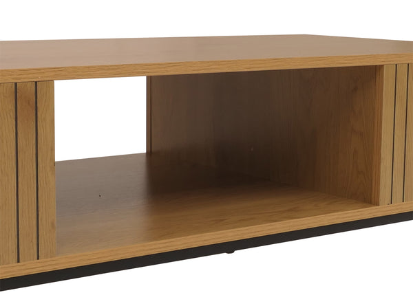 Couchtisch Tisch Sofatisch Beistelltisch Ablage MDF 39x120x60cm natur