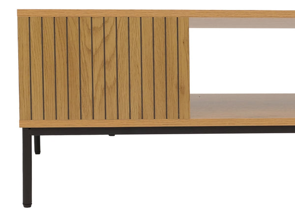 Couchtisch Tisch Sofatisch Beistelltisch Ablage MDF 39x120x60cm natur