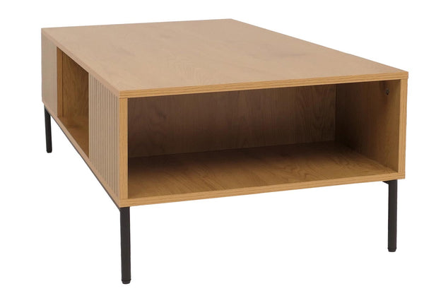 Couchtisch Tisch Sofatisch Beistelltisch Ablage MDF 39x120x60cm natur