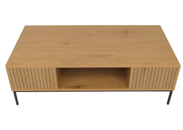 Couchtisch Tisch Sofatisch Beistelltisch Ablage MDF 39x120x60cm natur