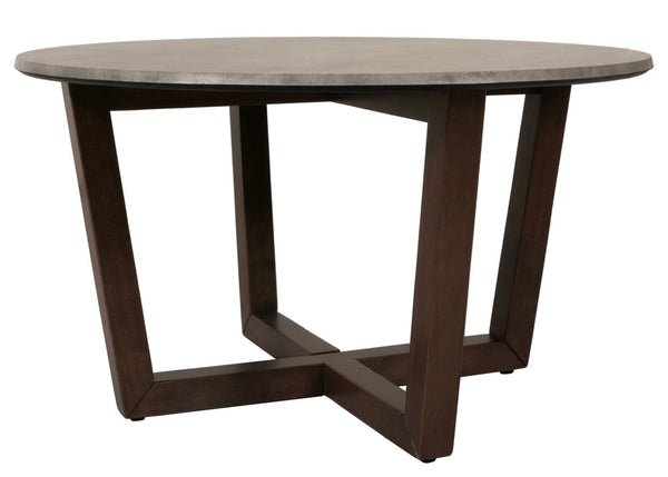 Couchtisch Beistelltisch Sofatisch HPL Laminat Ø80cm Beton-Optik dunkles Gestell