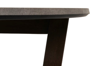 Couchtisch Beistelltisch Sofatisch HPL Laminat Ø80cm Beton-Optik dunkles Gestell