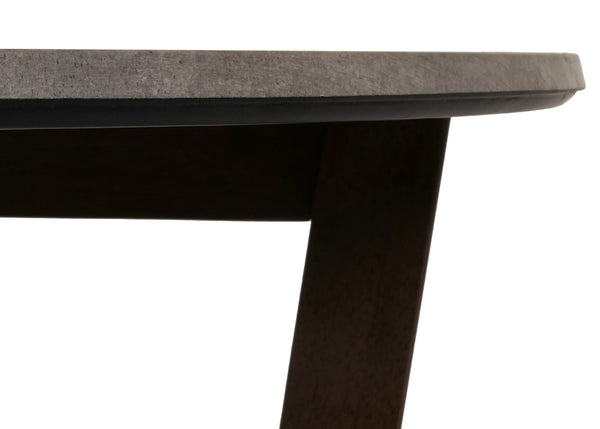 Couchtisch Beistelltisch Sofatisch HPL Laminat Ø80cm Beton-Optik dunkles Gestell