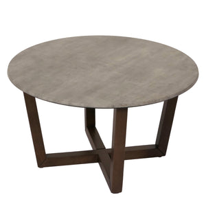 Couchtisch Beistelltisch Sofatisch HPL Laminat Ø80cm Beton-Optik dunkles Gestell