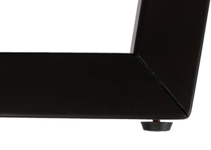 Couchtisch Beistelltisch Sofatisch HPL Laminat Ø80cm Sheesham-Optik dunkles Gestell