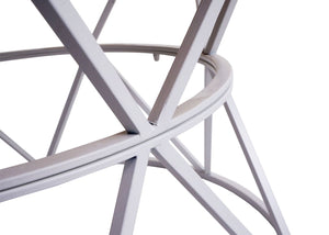Couchtisch Kaffeetisch Beistelltisch Loungetisch Metallgestell Holz Ø66cm weiss