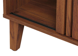 Couchtisch Wohnzimmertisch Sofatisch 52x114x59cm Walnuss-Optik Schublade dunkelgrau