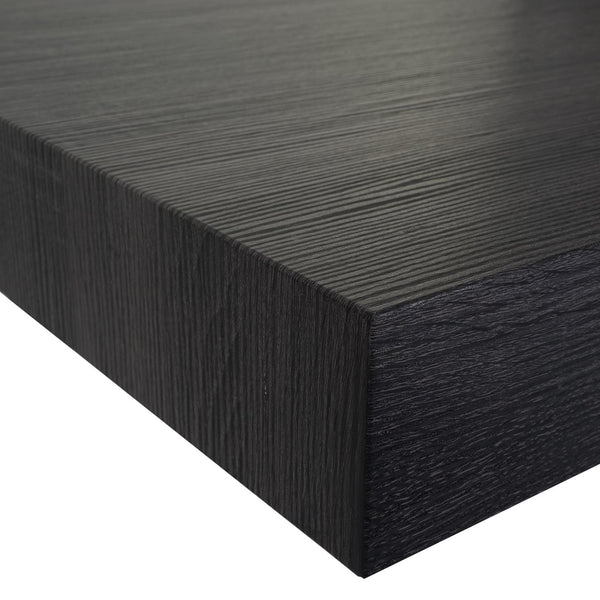 Couchtisch Wohnzimmertisch 40x110x60cm schwarze Eiche-Optik dunkle Metallfüsse
