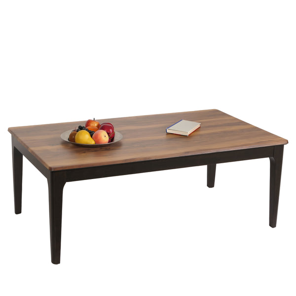 Couchtisch Beistelltisch Sofatisch HDF Laminat 46x120x70cm Sheesham-Optik dunkle Beine