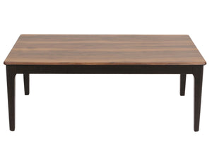 Couchtisch Beistelltisch Sofatisch HDF Laminat 46x120x70cm Sheesham-Optik dunkle Beine